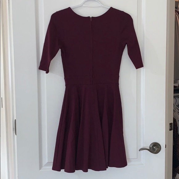 Lulu’s Just a Twirl Burgundy Dress! - Picture 4 of 4